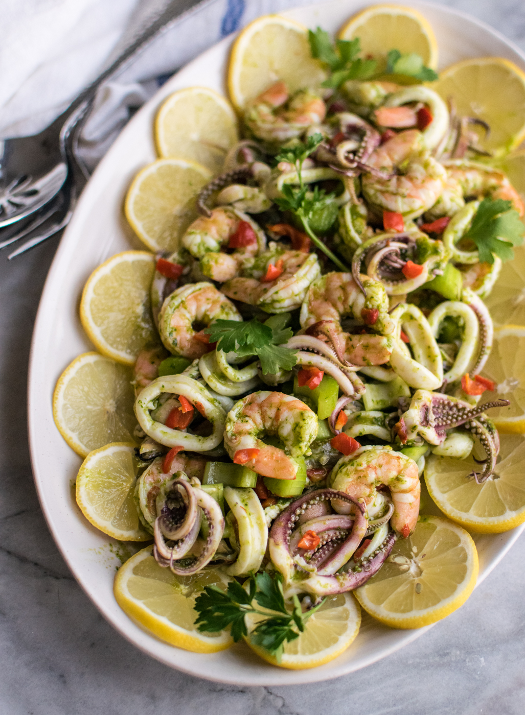 Italian Seafood Salad | Carolyn's Cooking