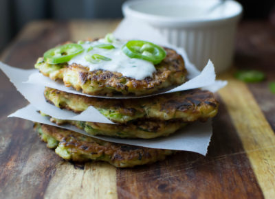 Spicy Jalapeño Zucchini Fritters