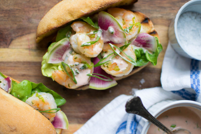 Shrimp Rolls with Sriracha Mayo