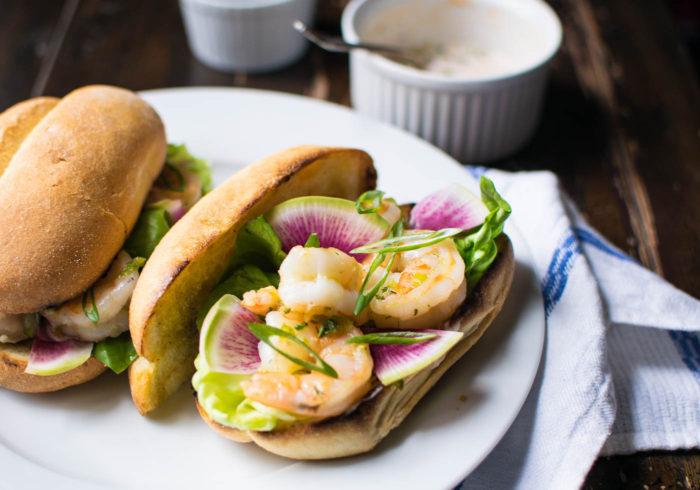 Shrimp Rolls with Sriracha Mayo