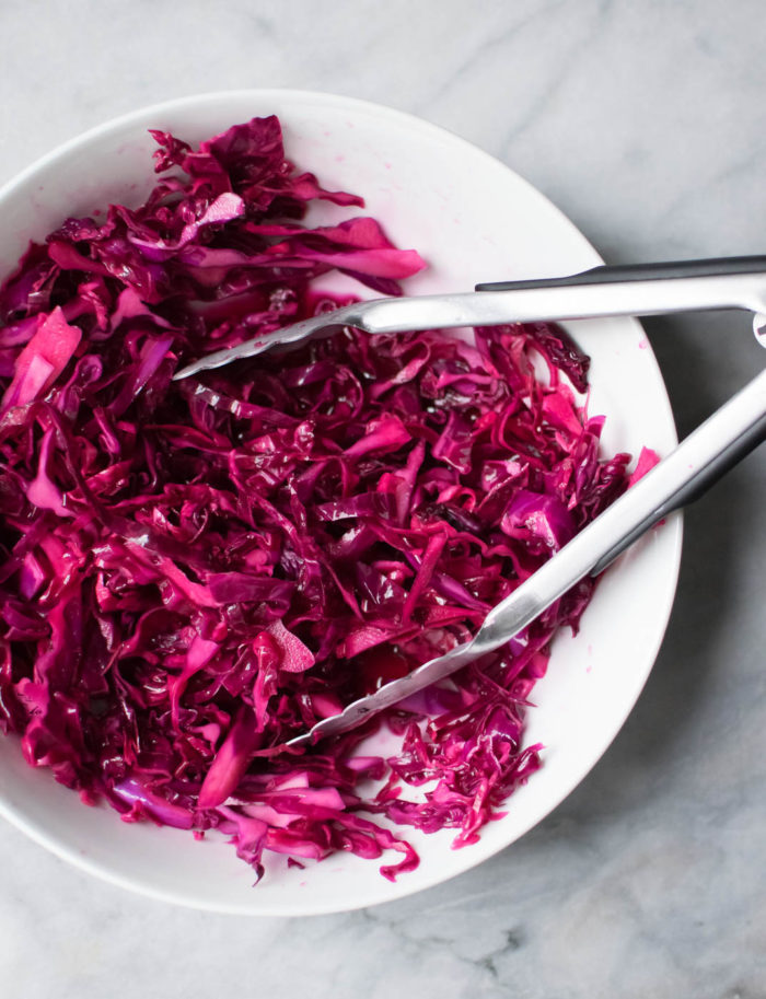 quick pickled red cabbage
