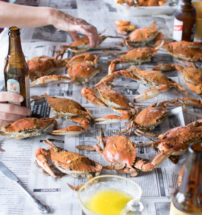 Old Bay Steamed Crabs summer