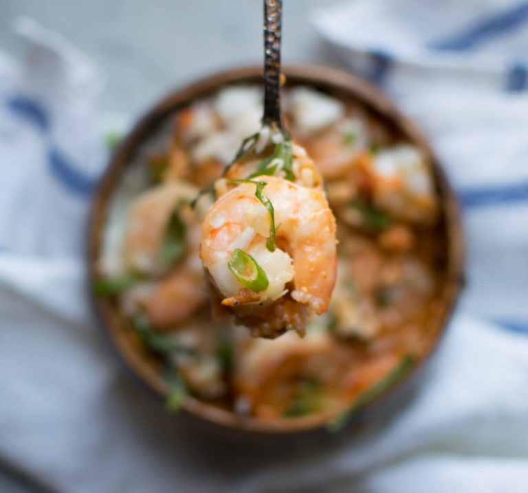 Shrimp with Coconut Rice and Tomato Pepper Sauce Carolyn's Cooking