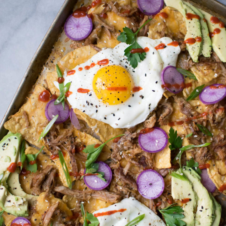 Pulled Pork Sheet Pan Nachos