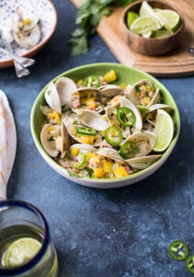 Tequila Clams with Pancetta and Peppers