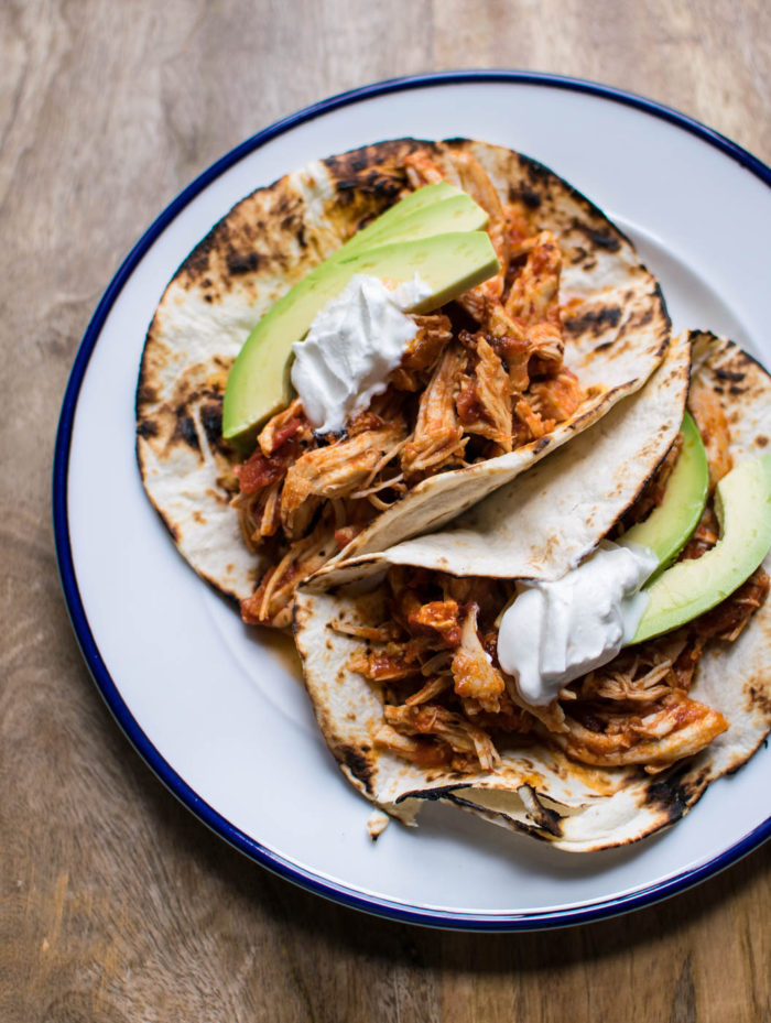 Mexican Shredded Chicken Tacos