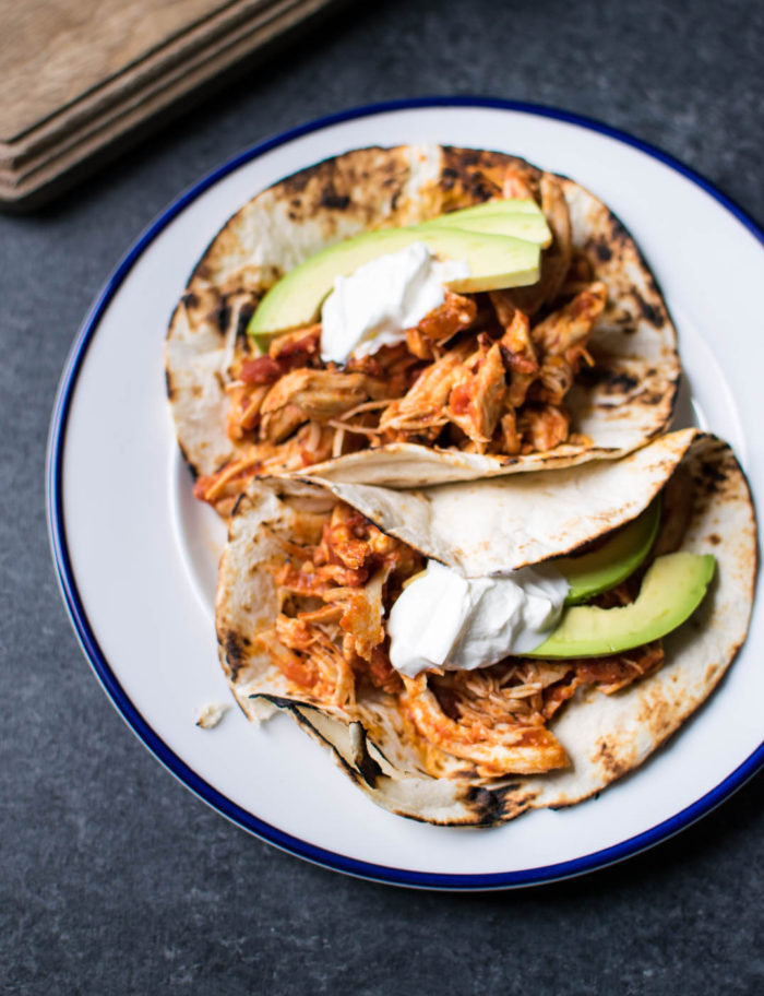 Mexican Shredded Chicken Tacos