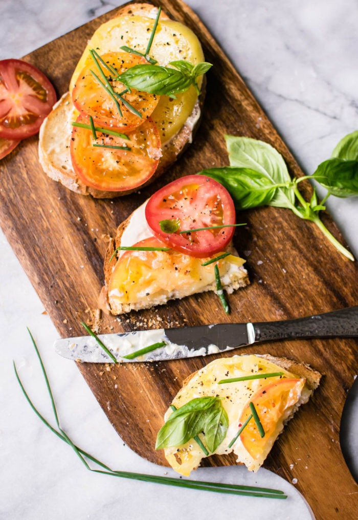 Summer Tomato Toasts