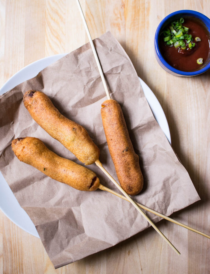 gochujang corn dogs