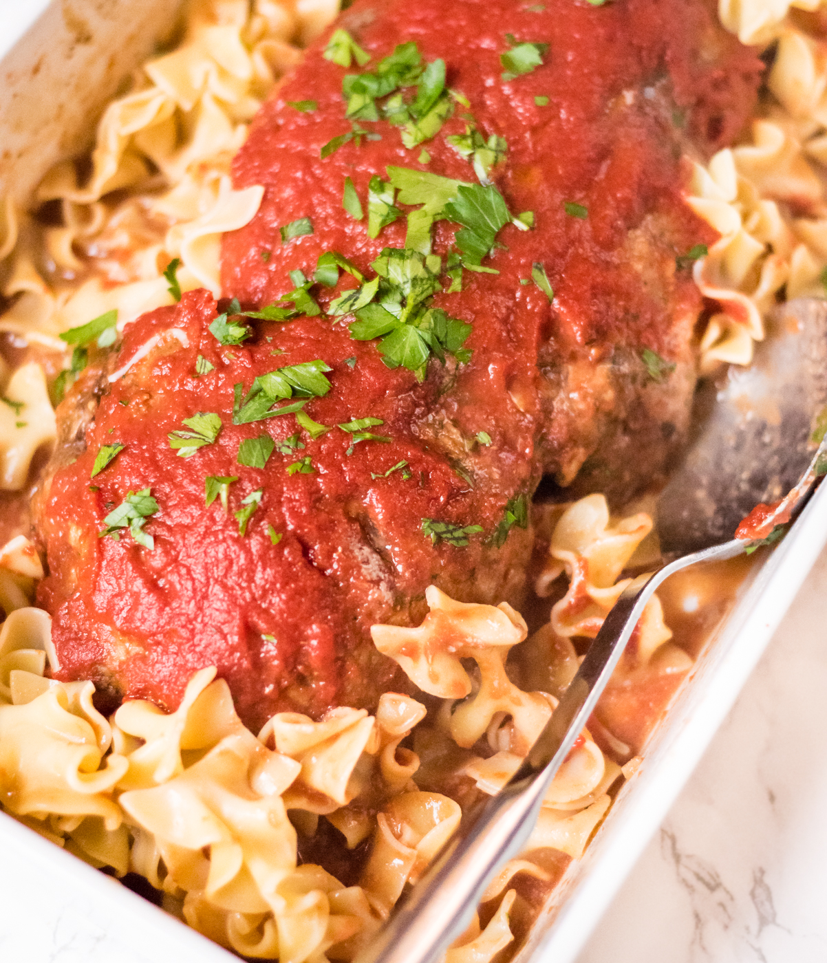 Ma! The Meatloaf! (Italian Meatloaf with Egg Noodles
