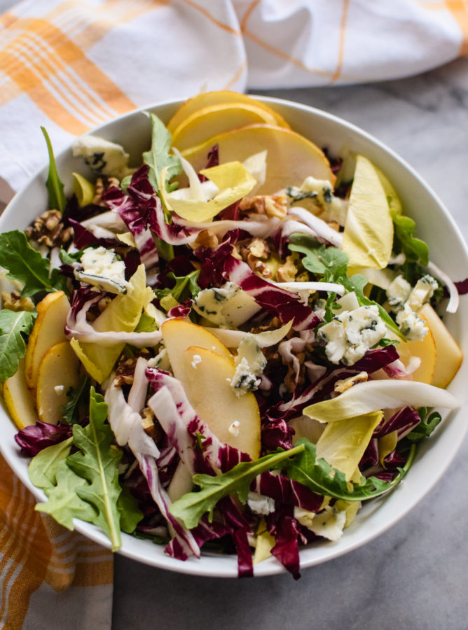 Chicory Salad with Blue Cheese and Pears