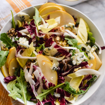 Chicory Salad with Blue Cheese and Pears