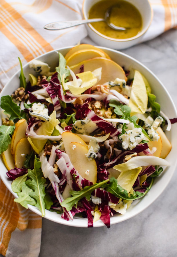 Chicory Salad with Blue Cheese and Pears