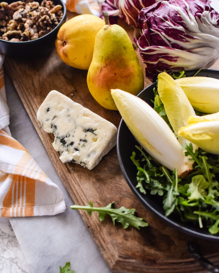 Chicory Salad with Blue Cheese and Pears