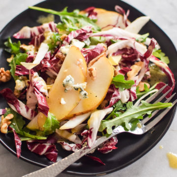 Chicory Salad with Blue Cheese and Pears