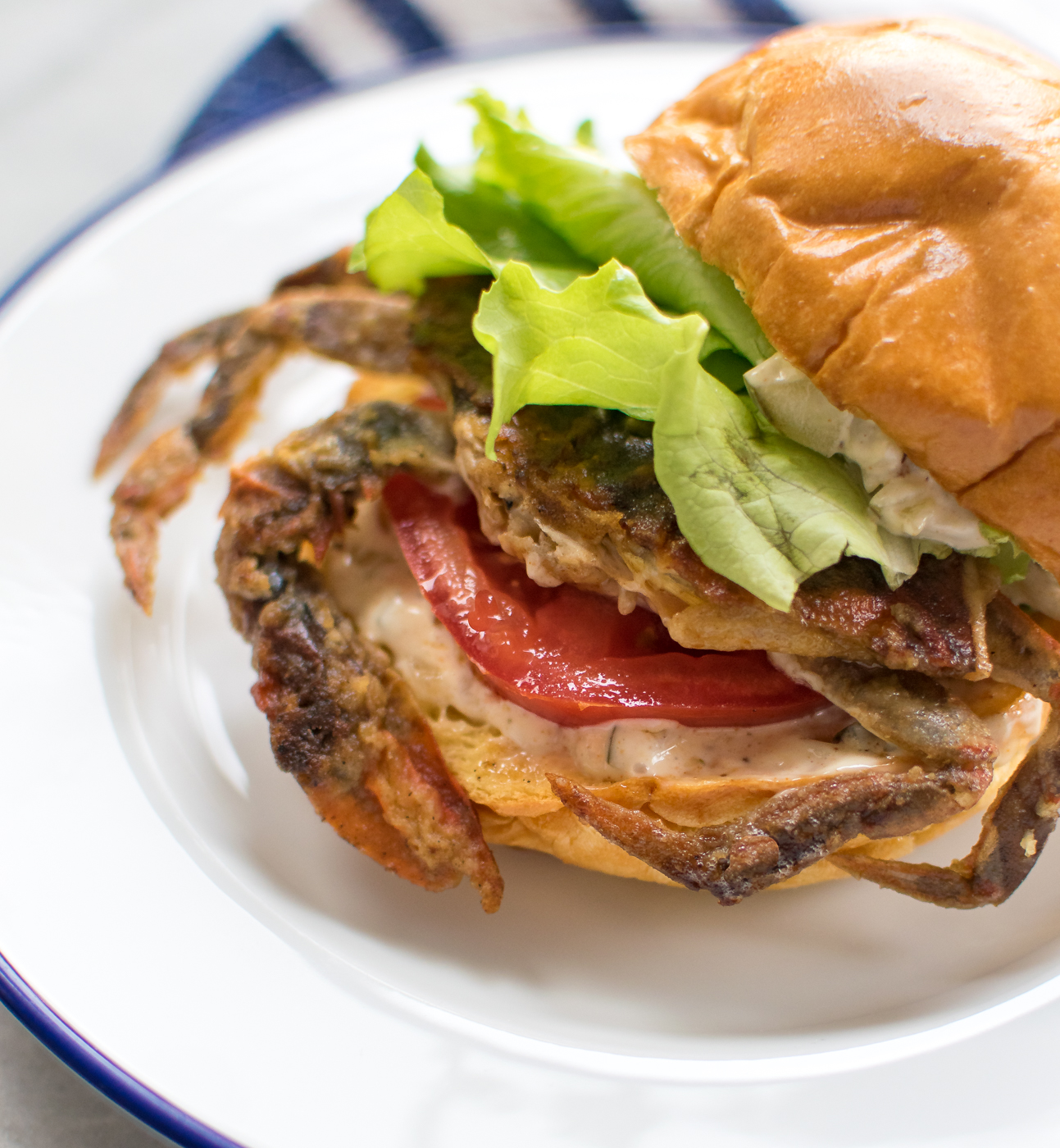 Soft Shell Crab Sandwich Carolyns Cooking