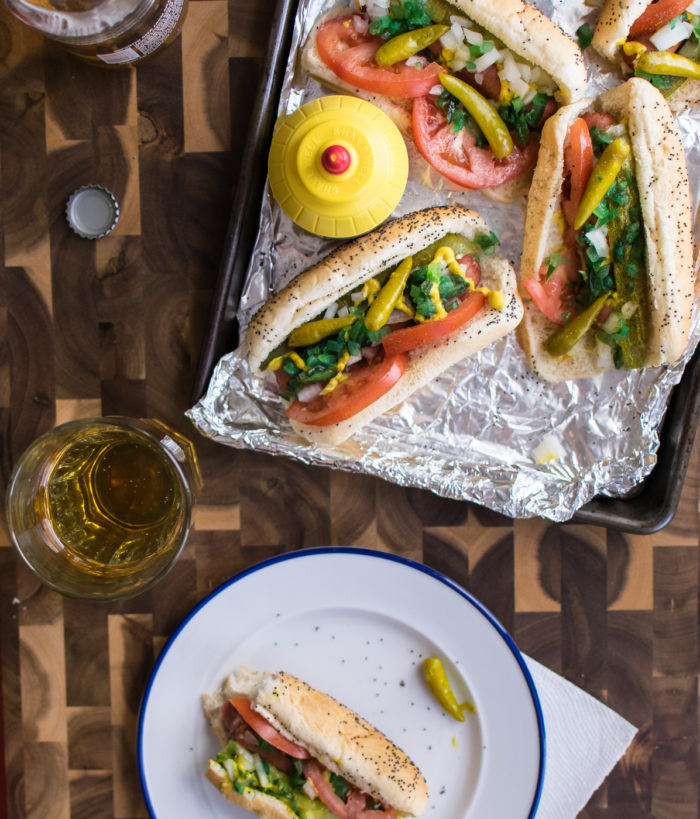 chicago style hot dog