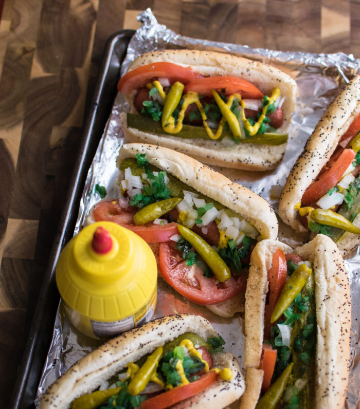 chicago style hot dog