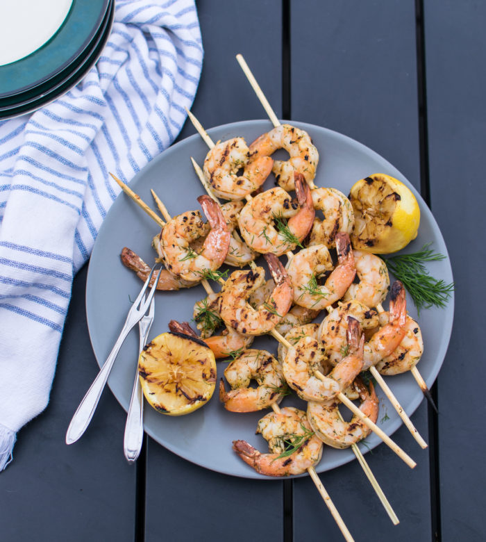 Grilled Dill Shrimp Skewers