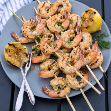 Grilled Dill Shrimp Skewers