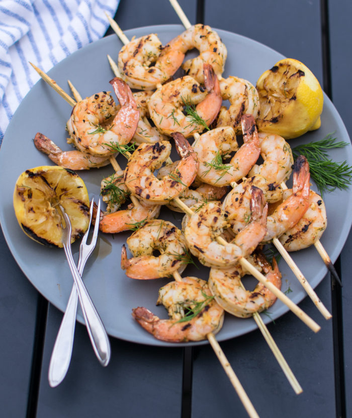 Grilled Dill Shrimp Skewers