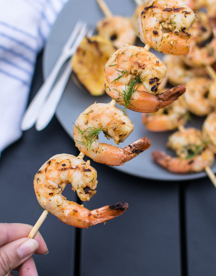 Grilled Dill Shrimp Skewers