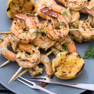 Grilled Dill Shrimp Skewers