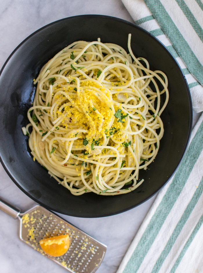 Aglio e Olio with Cured Egg Yolk