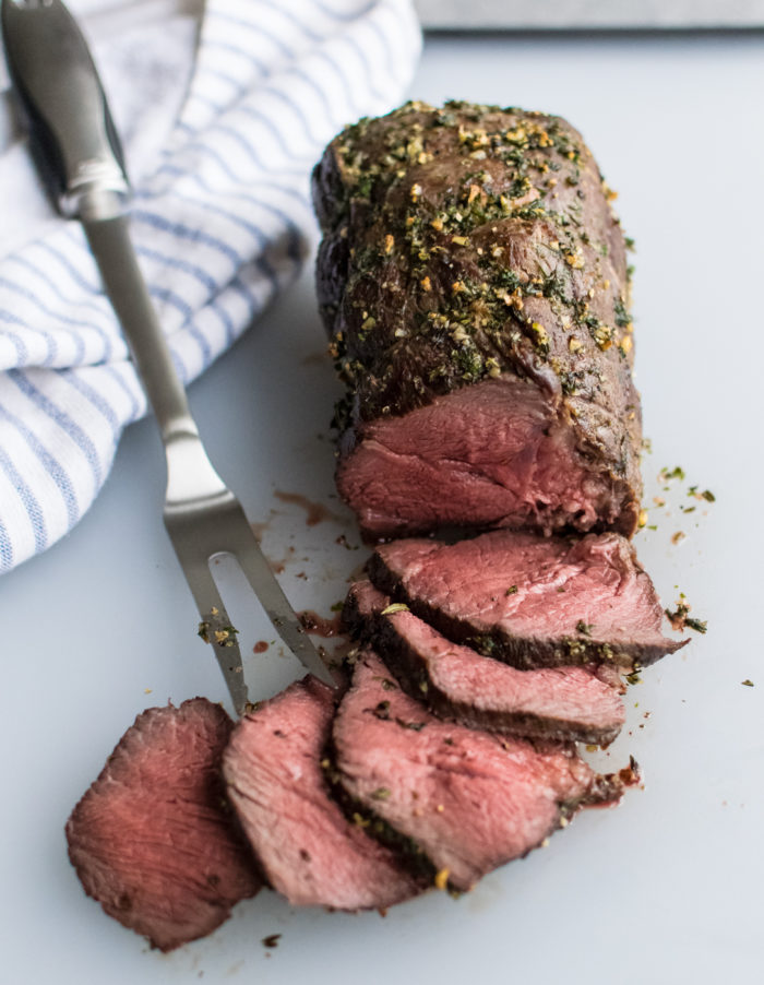 Herb Crusted Roast Beef with Horseradish Sauce