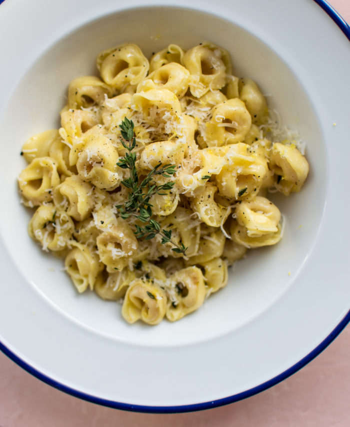 Tortellini with Lemon Butter Sauce