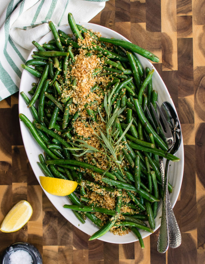 Green Beans with Tarragon and Garlic Breadcrumbs