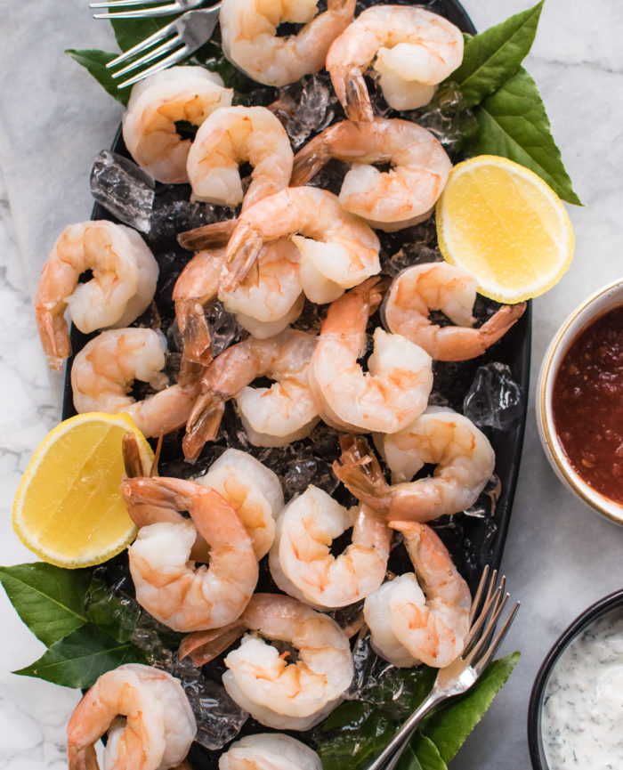 Shrimp Cocktail with two sauces