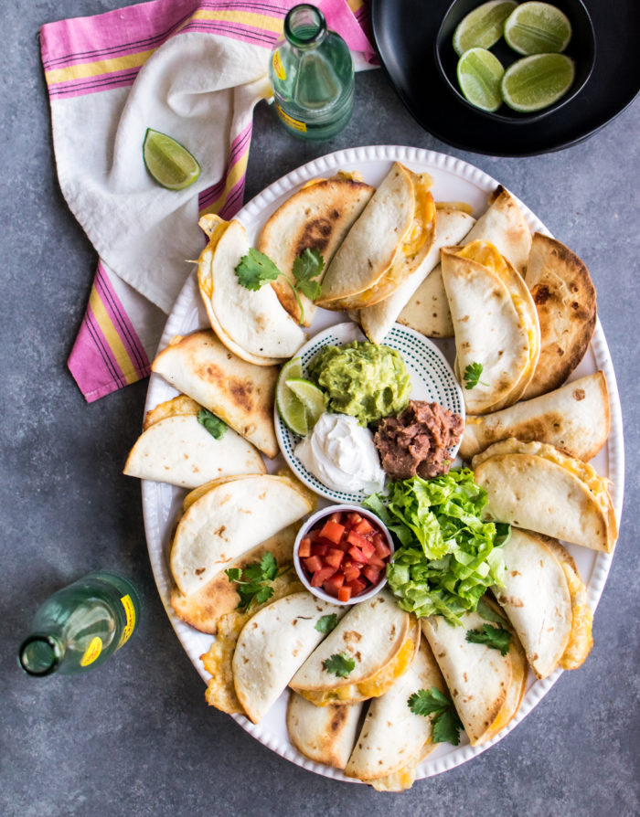 Mini green chile chicken quesadilla 