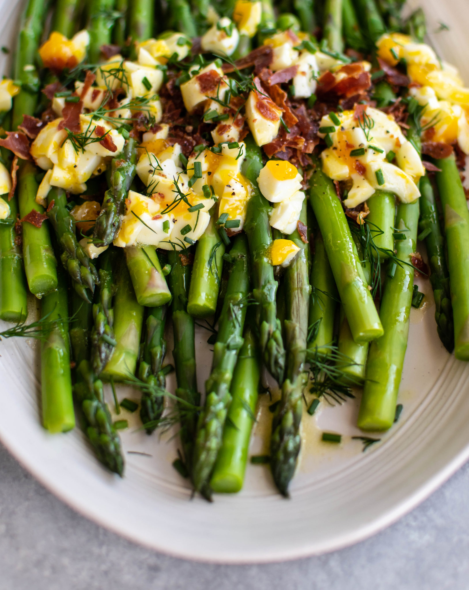 Asparagus Mimosa with Crispy Prosciutto Carolyn's Cooking