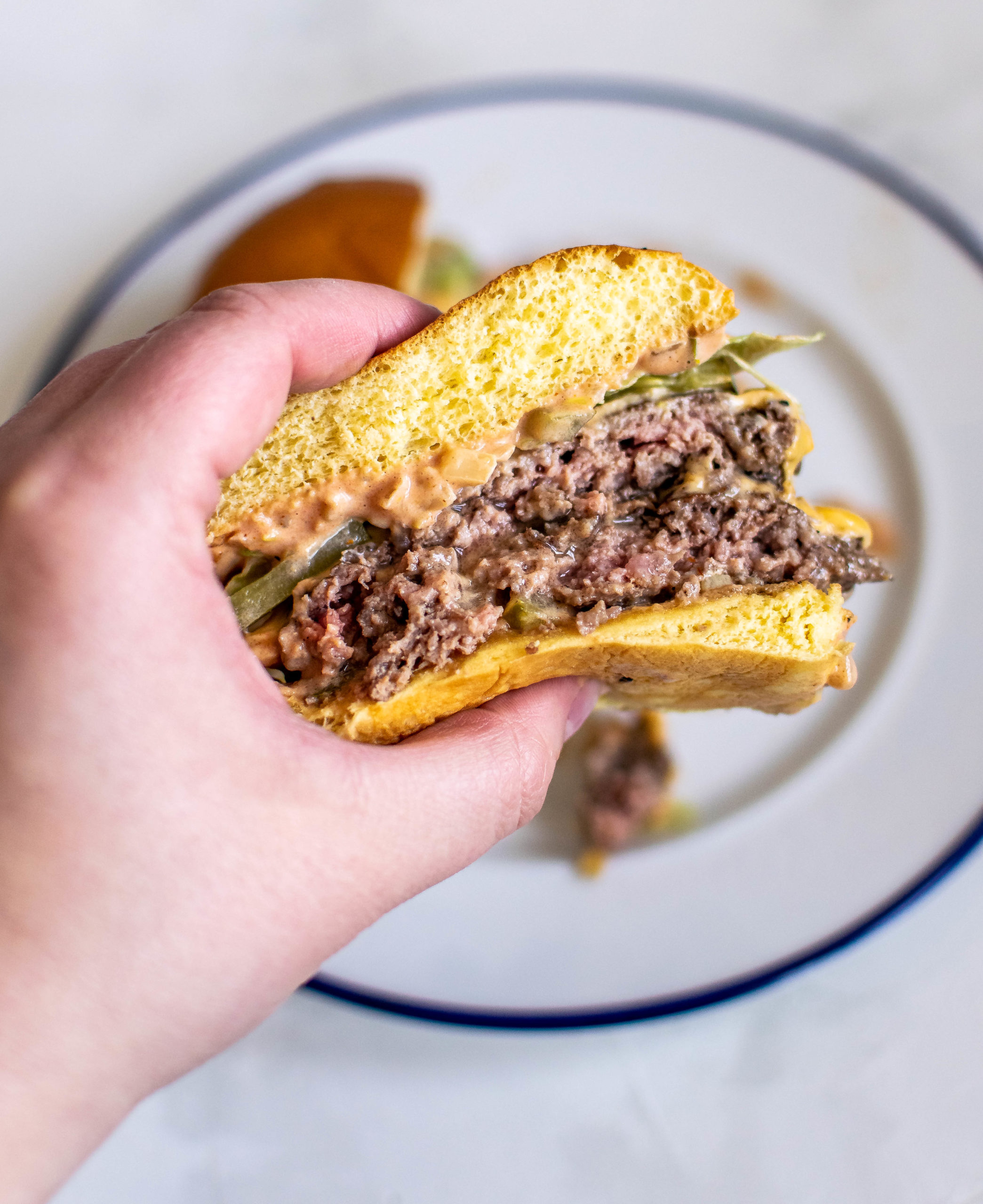 Double Smash Burgers with Sauce Carolyn's Cooking