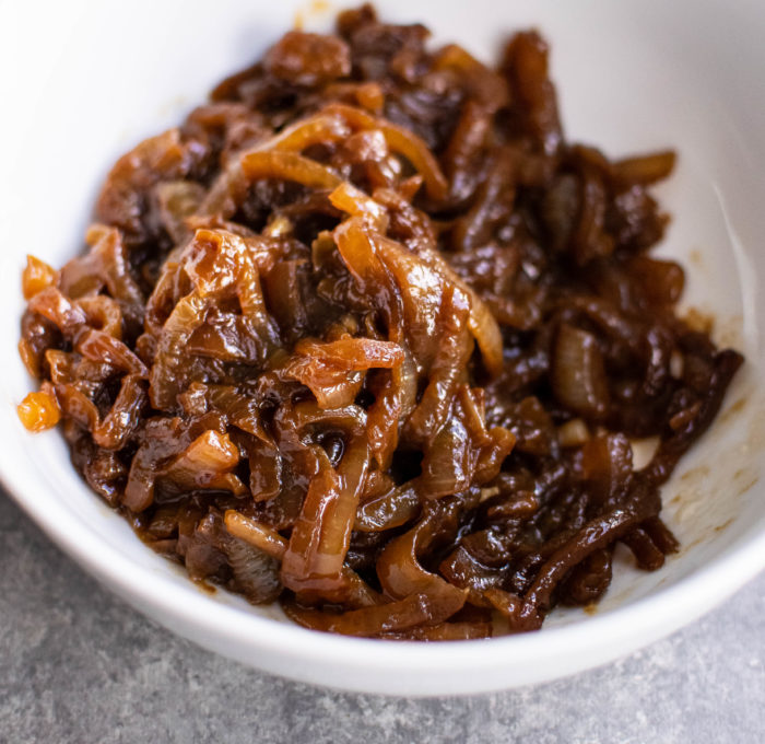 caramelized onions in a bowl