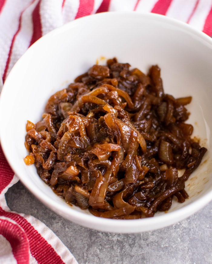 caramelized onions in a bowl 