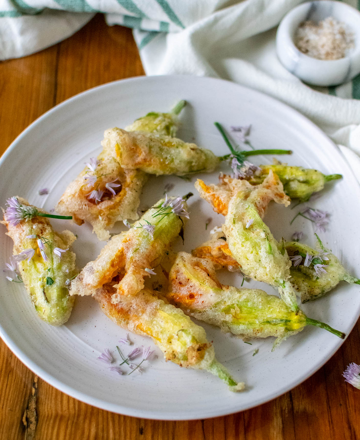 Ricotta Stuffed Zucchini Flowers | Carolyn&amp;#39;s Cooking