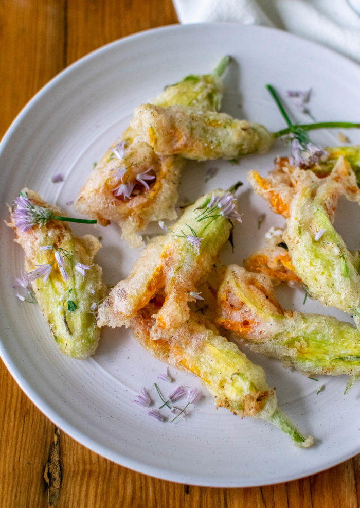 ricotta stuffed zucchini flowers 