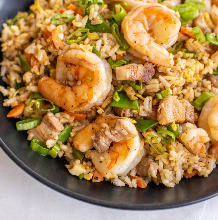 shrimp and pork belly fried rice