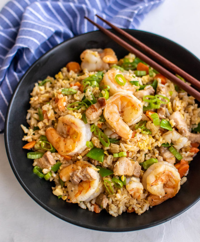 shrimp and pork belly fried rice