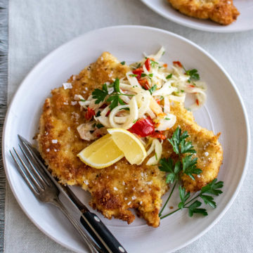 Chicken Schnitzel with Fennel Salad