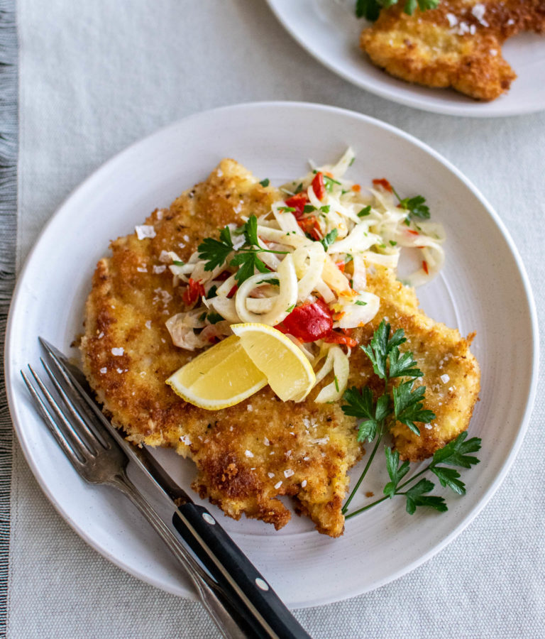 Chicken Schnitzel with Fennel Salad