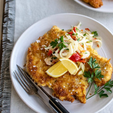 Chicken Schnitzel with Fennel Salad