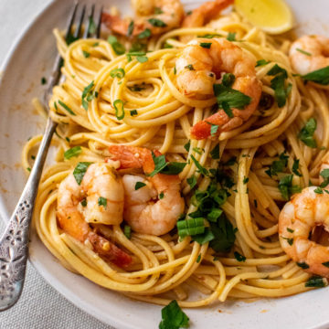 Spicy Shrimp Scampi with Linguine