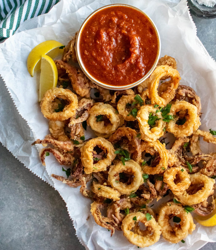 Fried Calamari with Marinara 