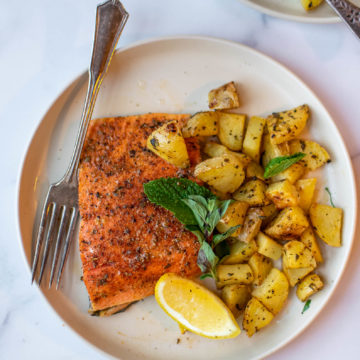 Greek Salmon and Potatoes