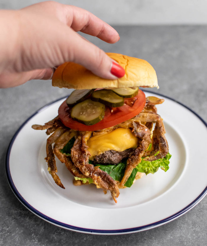 Old Bay Soft Shell Crab Burger