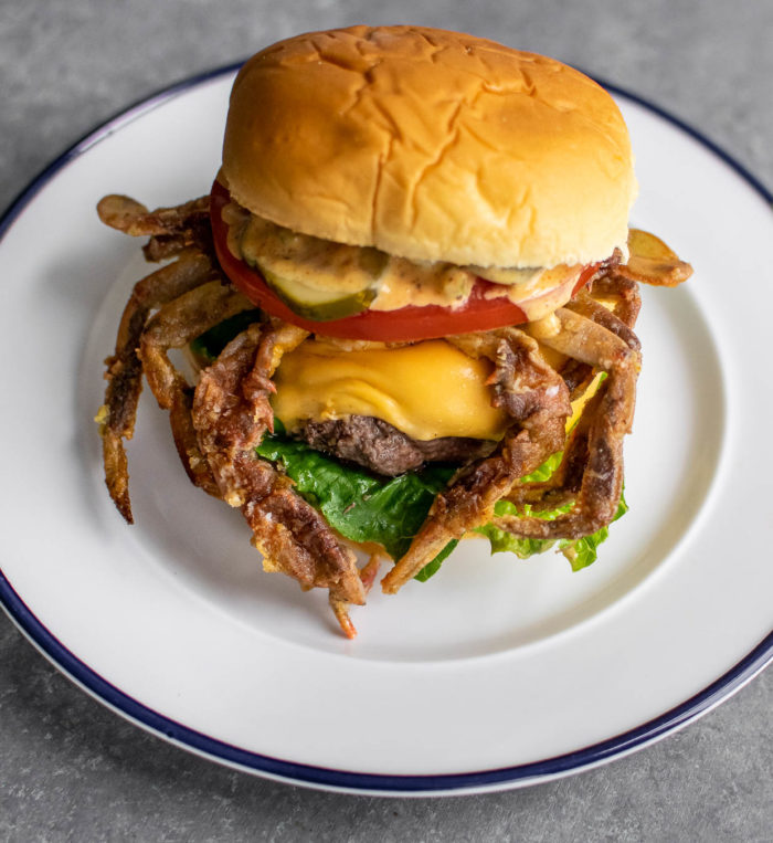 Old Bay Soft Shell Crab Burger