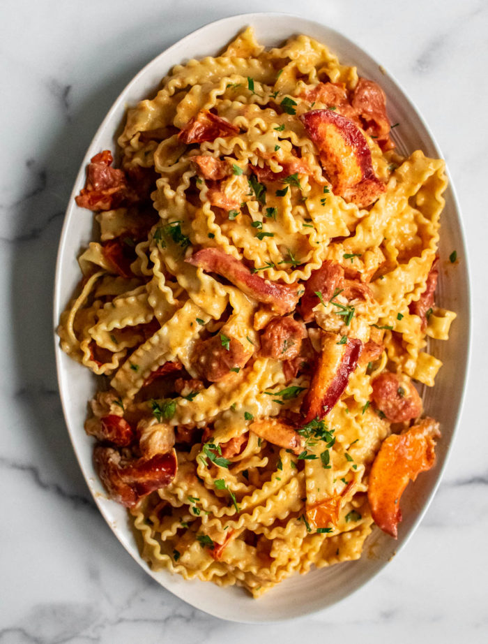 Creamy Tomato and Lobster Pasta | Carolyn's Cooking